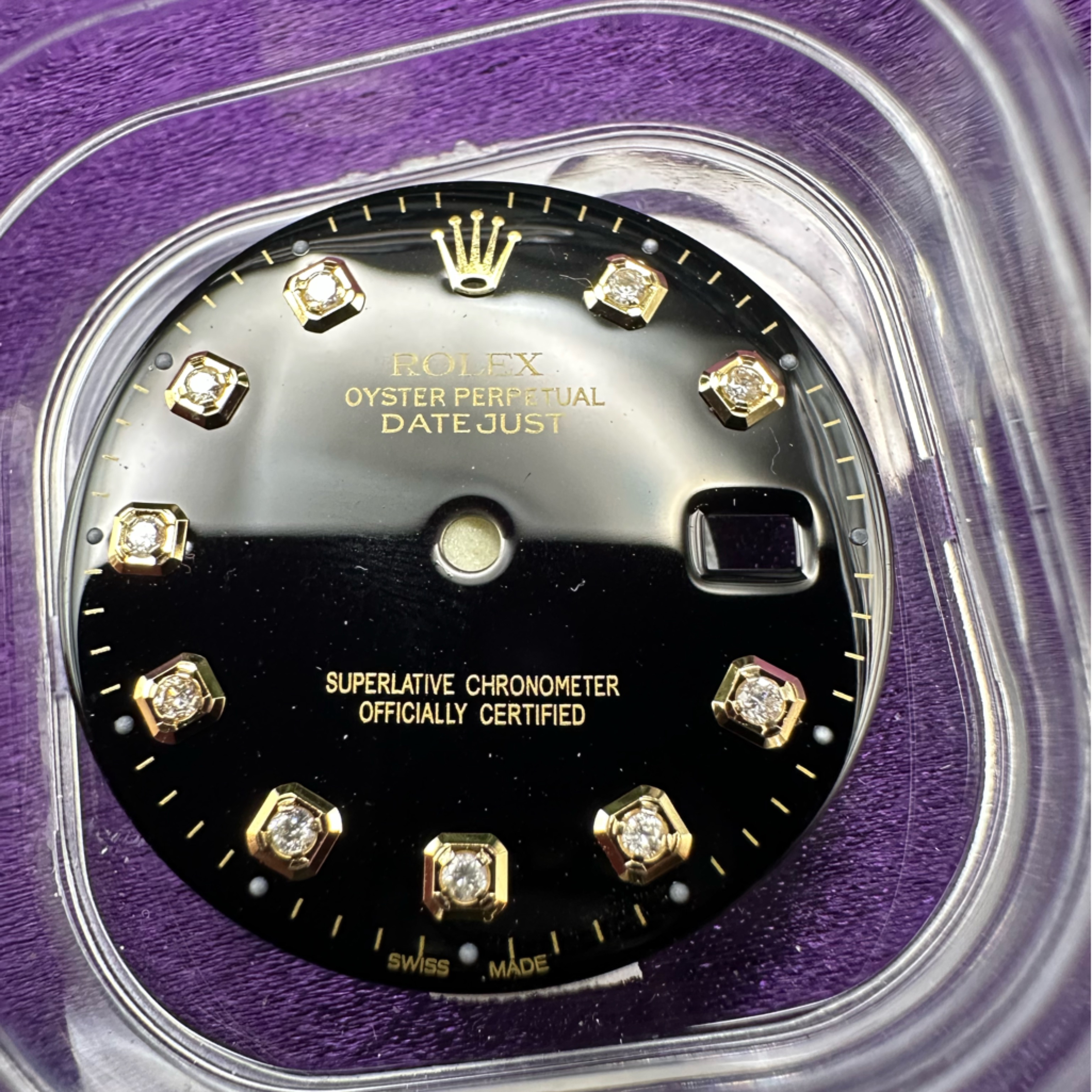 Rolex Dial For A 34mm Watch With Diamonds